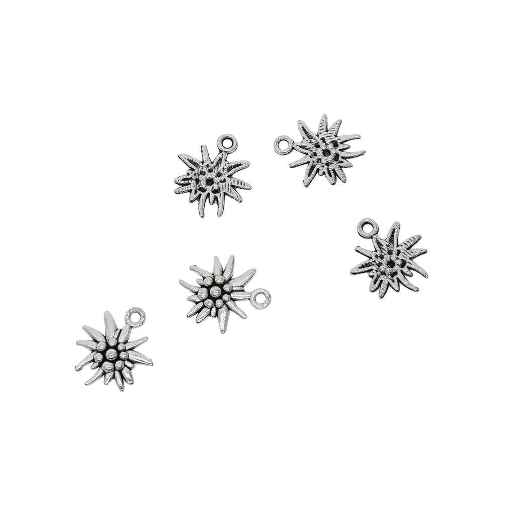 2x100 Pieces Alloy Fruit Flower Pendants DIY Necklace Bracelet Charms Silver