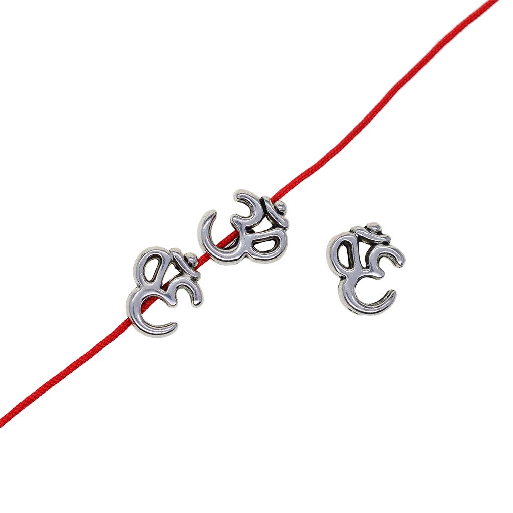 3x50 Pieces Antique Silver Om Charms Meditation Jewelry Yoga Spacer Beads