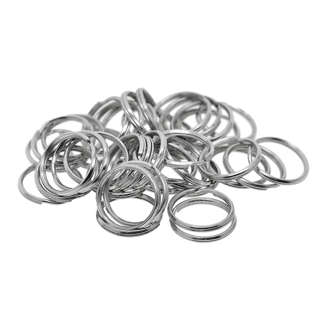 2x50 Pieces Iron Round Split Key Rings Keyrings Loop Jewelry Findings 20mm