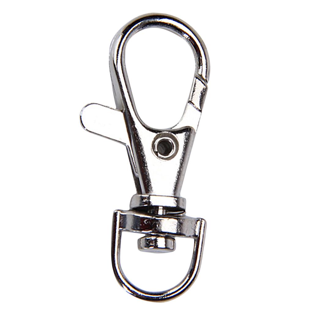 2x10 Pieces Silver Swivel Clasps Lanyard Snap Hook Lobster Claw Clasp Findings