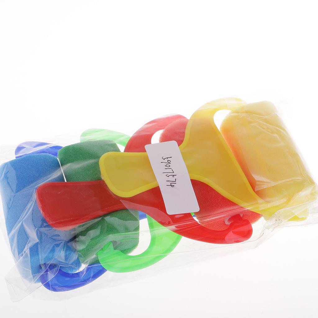 4x4Pc Foam Sponge Painting Roller Brushes for Kids Early Learning Arts Drawing