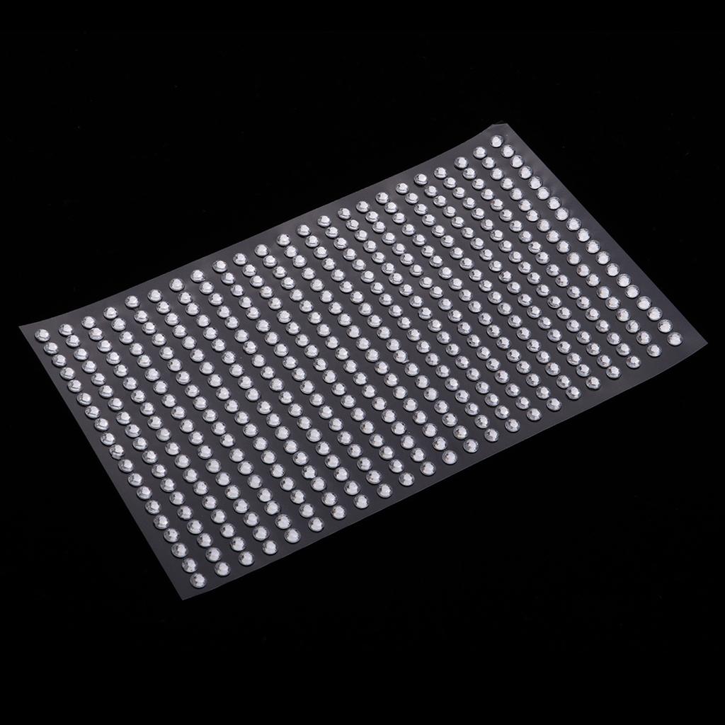 2x5 Pcs Crystal Rhinestone Self Adhesive Gem Embellishment Stickers Clear 4mm