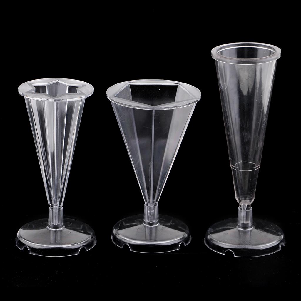 3pcs/set Plastic Clear Handmade Wedding Candle Making Mould DIY Craft Mold