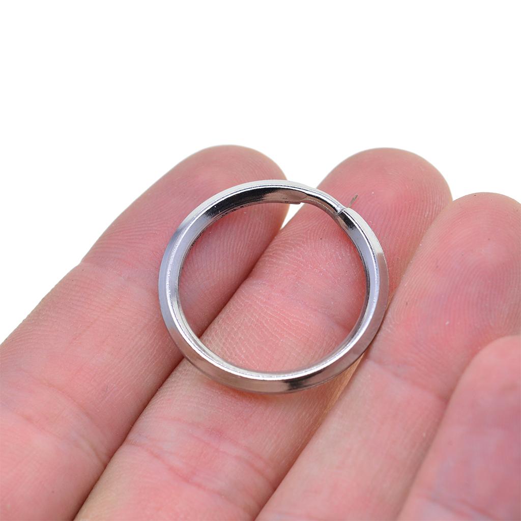 4x10 Pieces Stainless Steel Double Split Ring Key Rings Keychain DIY Findings