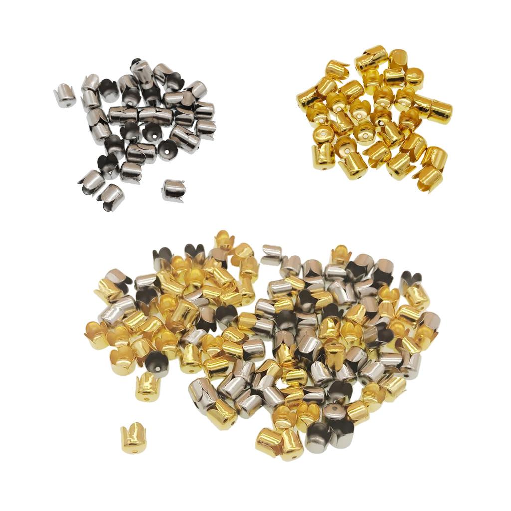 2x160pc plated Bead Caps Flower Tassel end beads Necklace Jewelry DIY gold