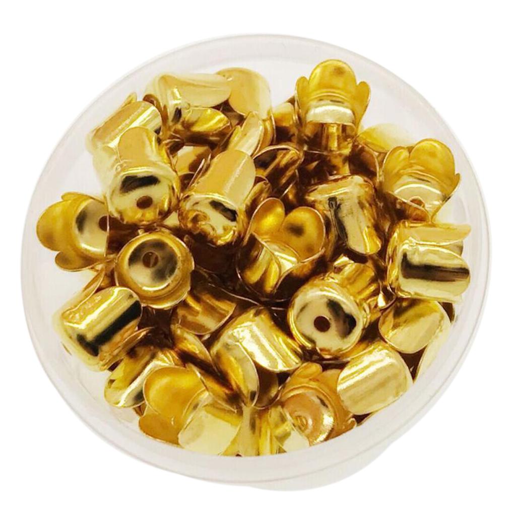 2x160pc plated Bead Caps Flower Tassel end beads Necklace Jewelry DIY gold