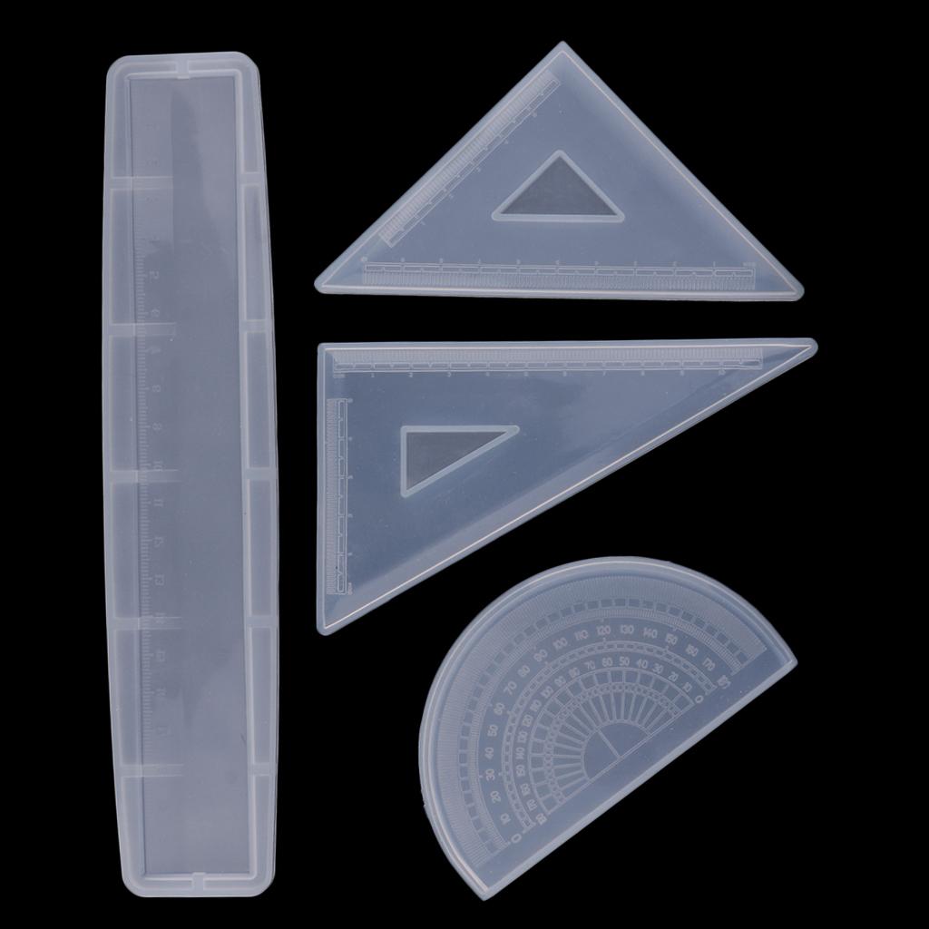 3x4 Pieces Silicone Mould rulers mold crystal Resin casting Craft DIY mold 