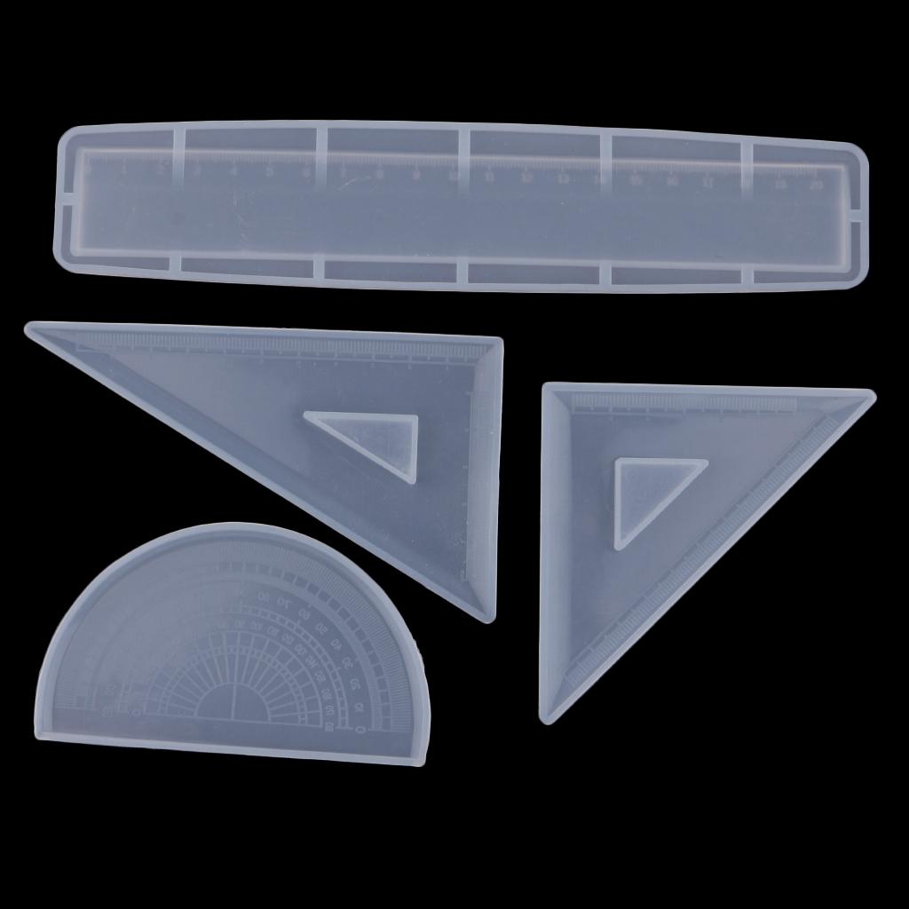 3x4 Pieces Silicone Mould rulers mold crystal Resin casting Craft DIY mold 