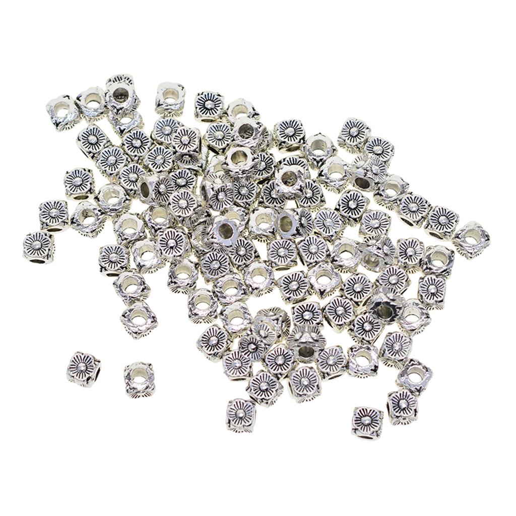 4x100 Pieces Tibetan Silver daisy Spacer Beads Jewelry Findings DIY Accessory