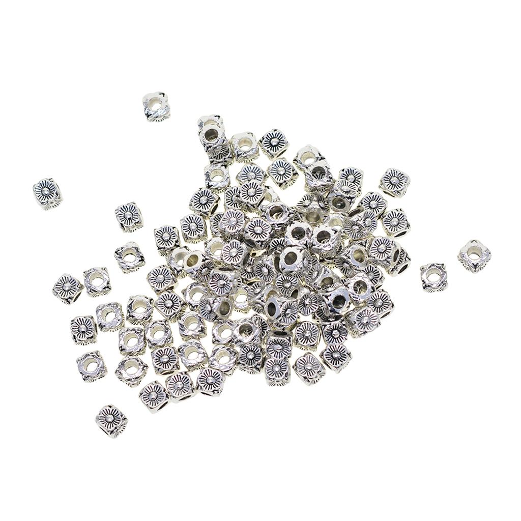 2x100 Pieces Tibetan Silver daisy Spacer Beads Jewelry Findings DIY Accessory