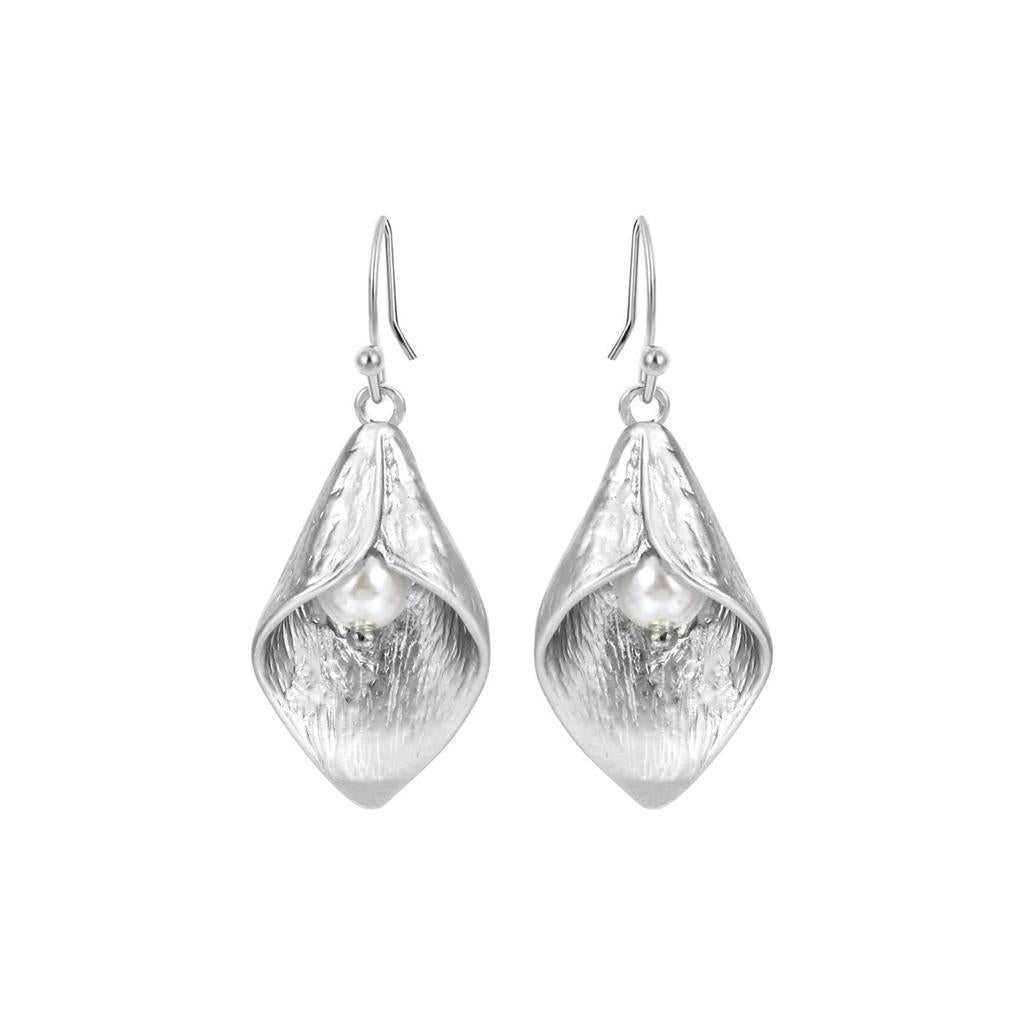 4x20Pcs Tibetan Silver Lily Calla Blank Flower Frame Cap Charms DIY Making