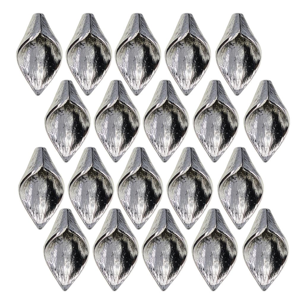 4x20Pcs Tibetan Silver Lily Calla Blank Flower Frame Cap Charms DIY Making