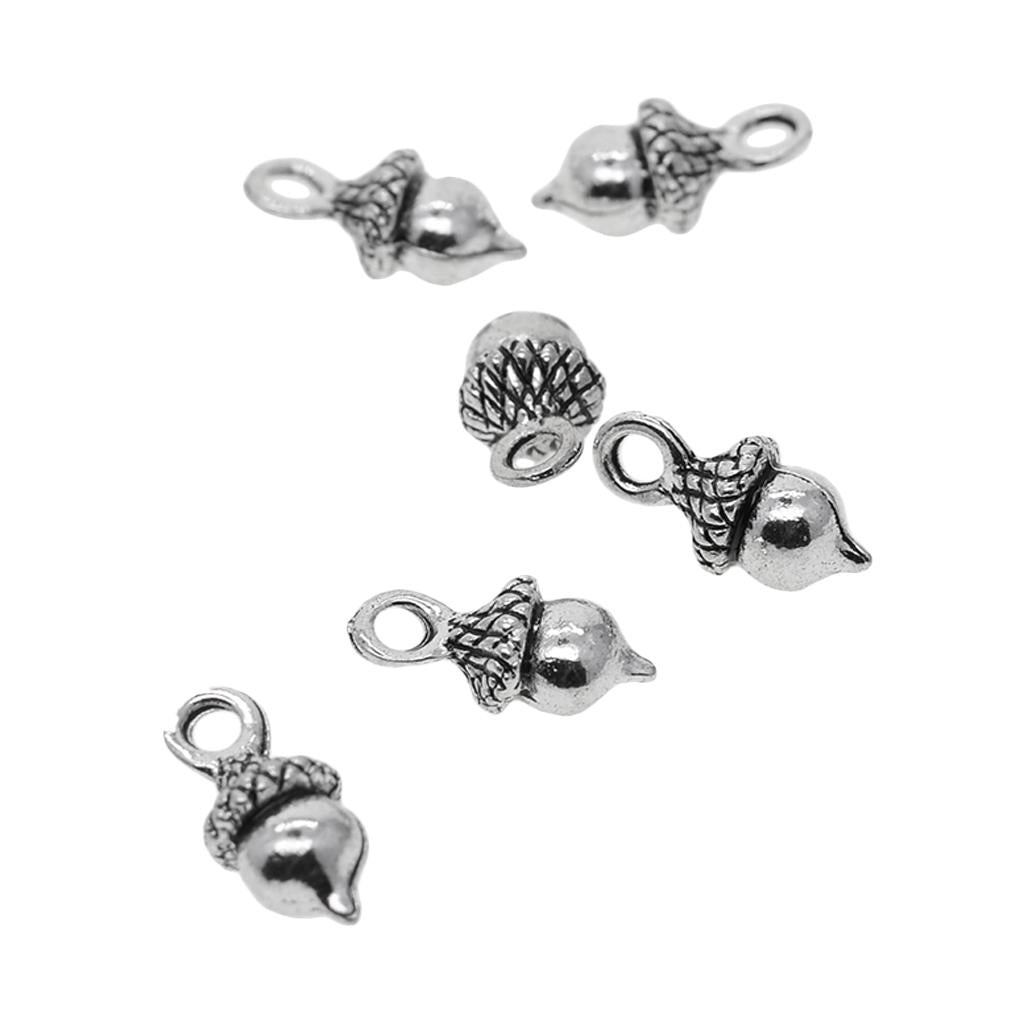 3x50 Piece DIY Antique Acorn Charms Pendants Dangle Beads Jewelry DIY Findings