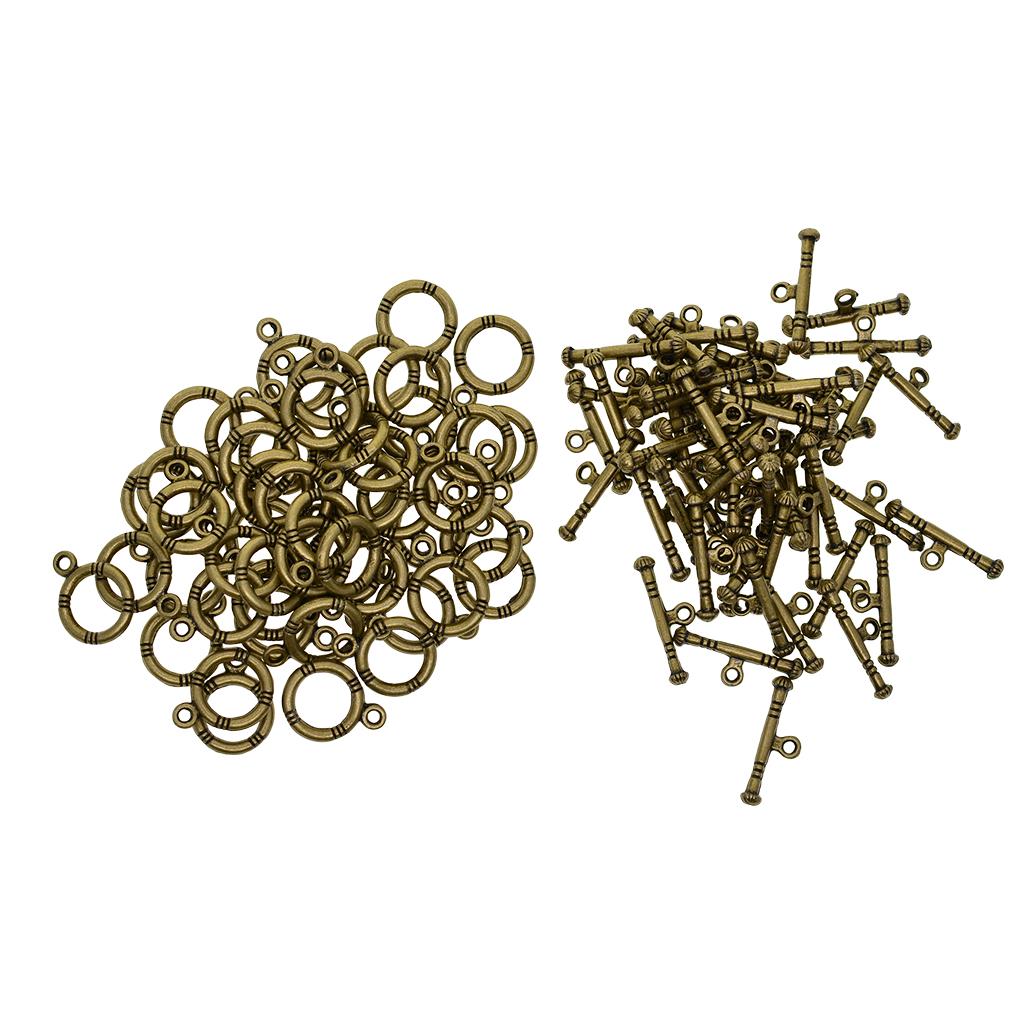 2x50 Sets Tibetan Silver OT Toggle Clasp Jewelry making clasp DIY Findings