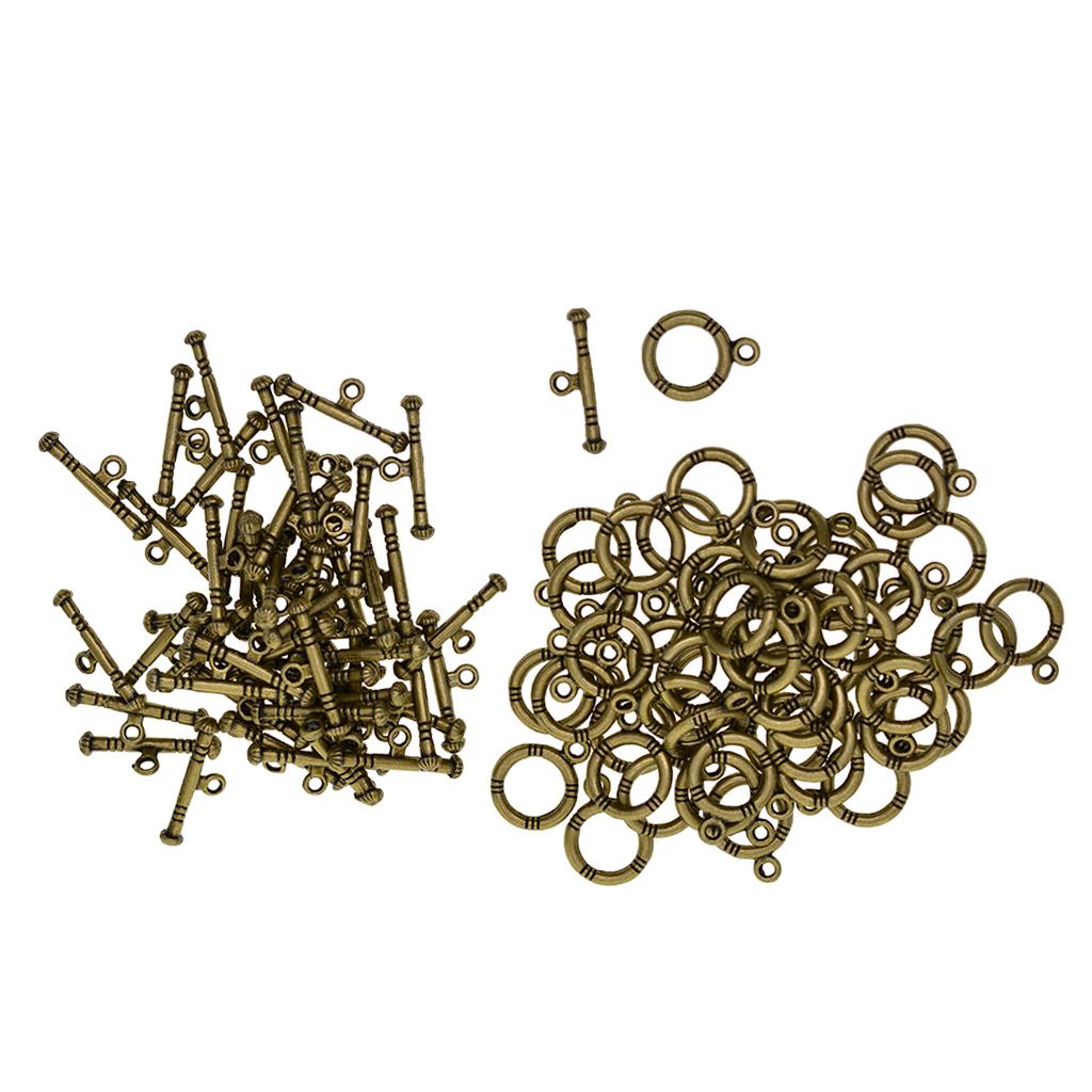 2x50 Sets Tibetan Silver OT Toggle Clasp Jewelry making clasp DIY Findings