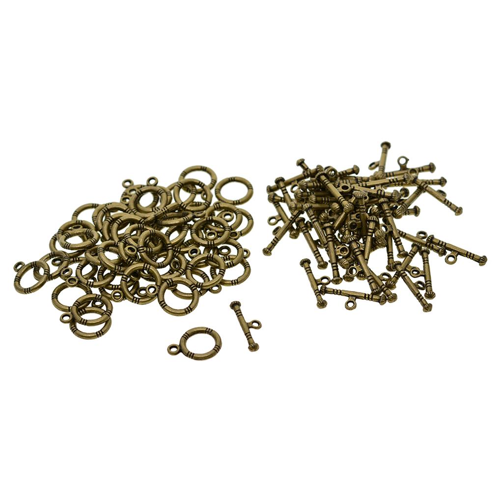 4x50 Sets Tibetan Silver OT Toggle Clasp Jewelry making clasp DIY Findings