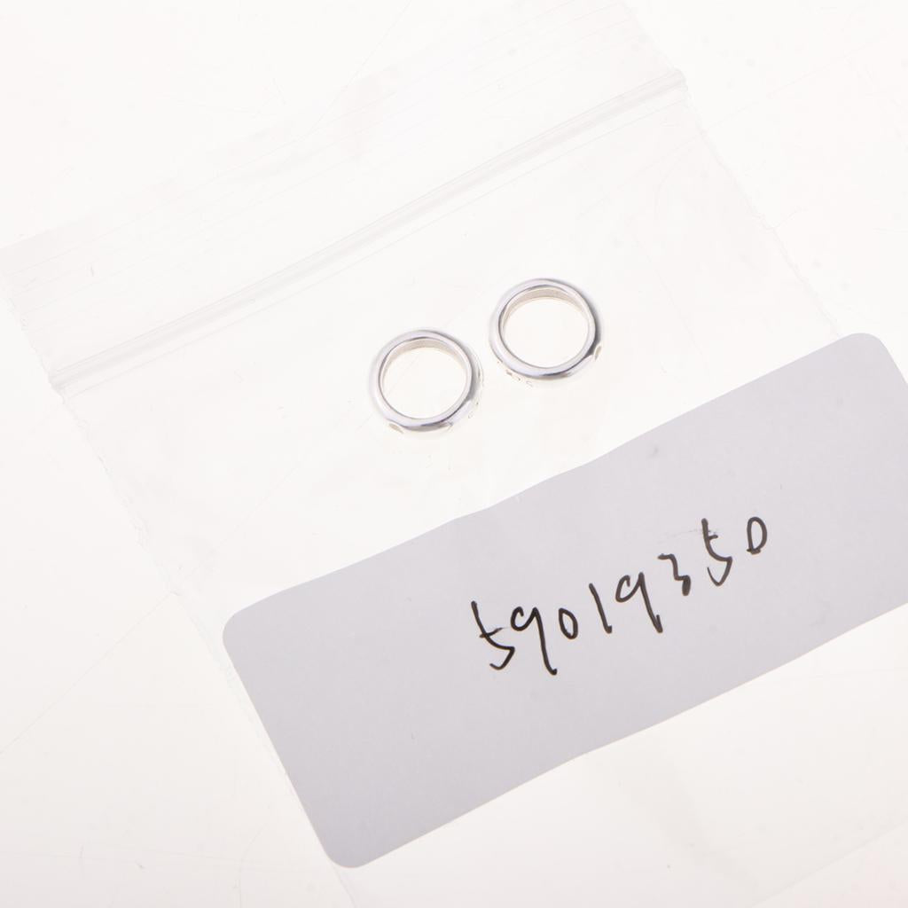 2x2 Pieces 925 Sterling Silver Round Frame Bead Fine Jewelry Findings DIY S