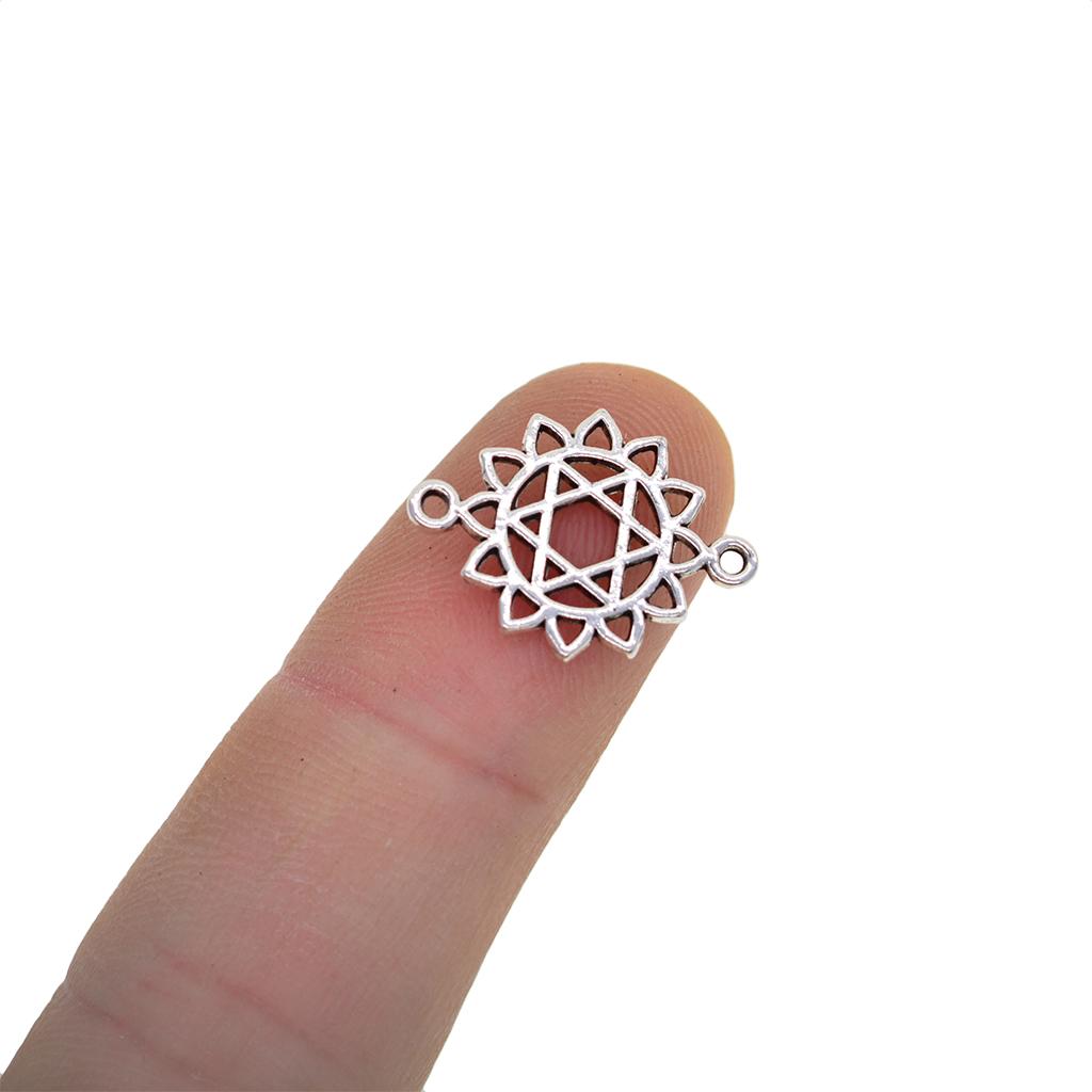 2x50x Tibetan Silver hexagram Charms pendants DIY crafts jewelry making