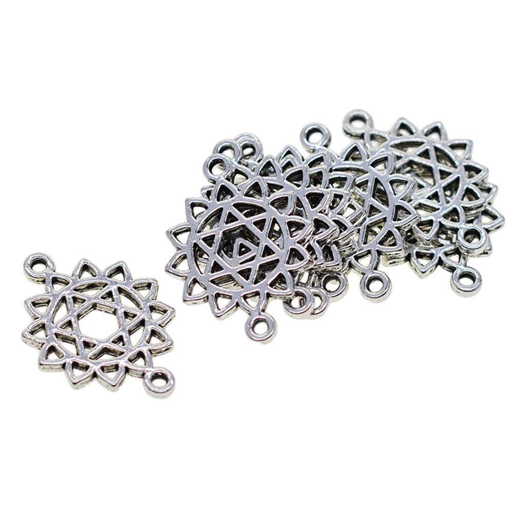 3x50x Tibetan Silver hexagram Charms pendants DIY crafts jewelry making