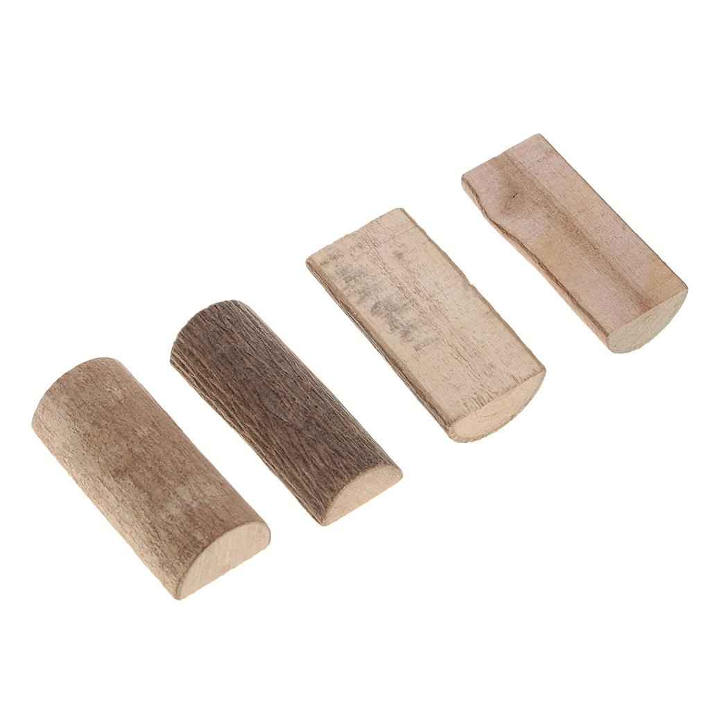 20 Pieces 15x35mm Natural Tree Wood Sticks Logs Tree Stumps Blocks Wooden Pieces for Arts & Crafts, Home Decoration, Wedding Event Ornaments