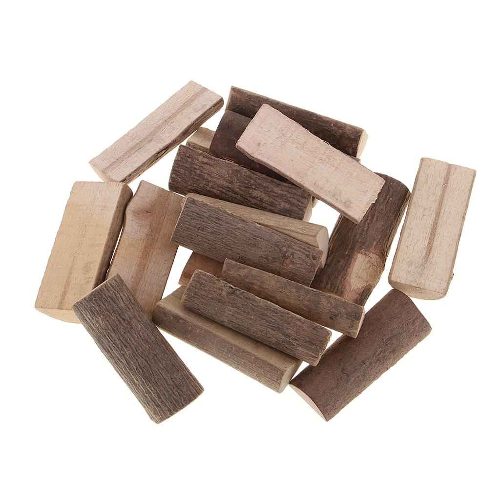 20 Pieces 15x35mm Natural Tree Wood Sticks Logs Tree Stumps Blocks Wooden Pieces for Arts & Crafts, Home Decoration, Wedding Event Ornaments
