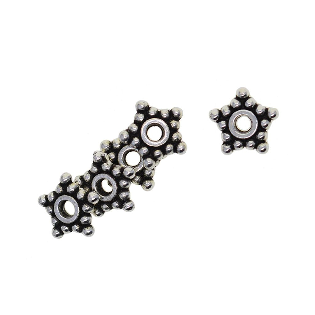 4x100pc 8mm Star Tibetan Silver Spacer Loose Beads Jewelry Findings DIY Making