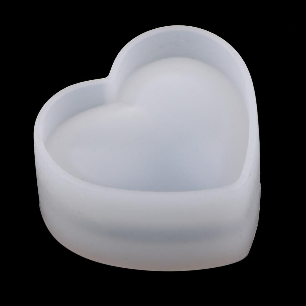 3xHeart Silicone Molds Resin Casting Moulds Jewelry Making Tools 5.5x4.5x2.9cm