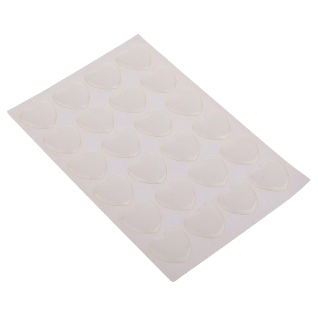 5xCrystal Clear Epoxy Resin Dome Stickers for Bottle Cap Crafts 1 inch Heart