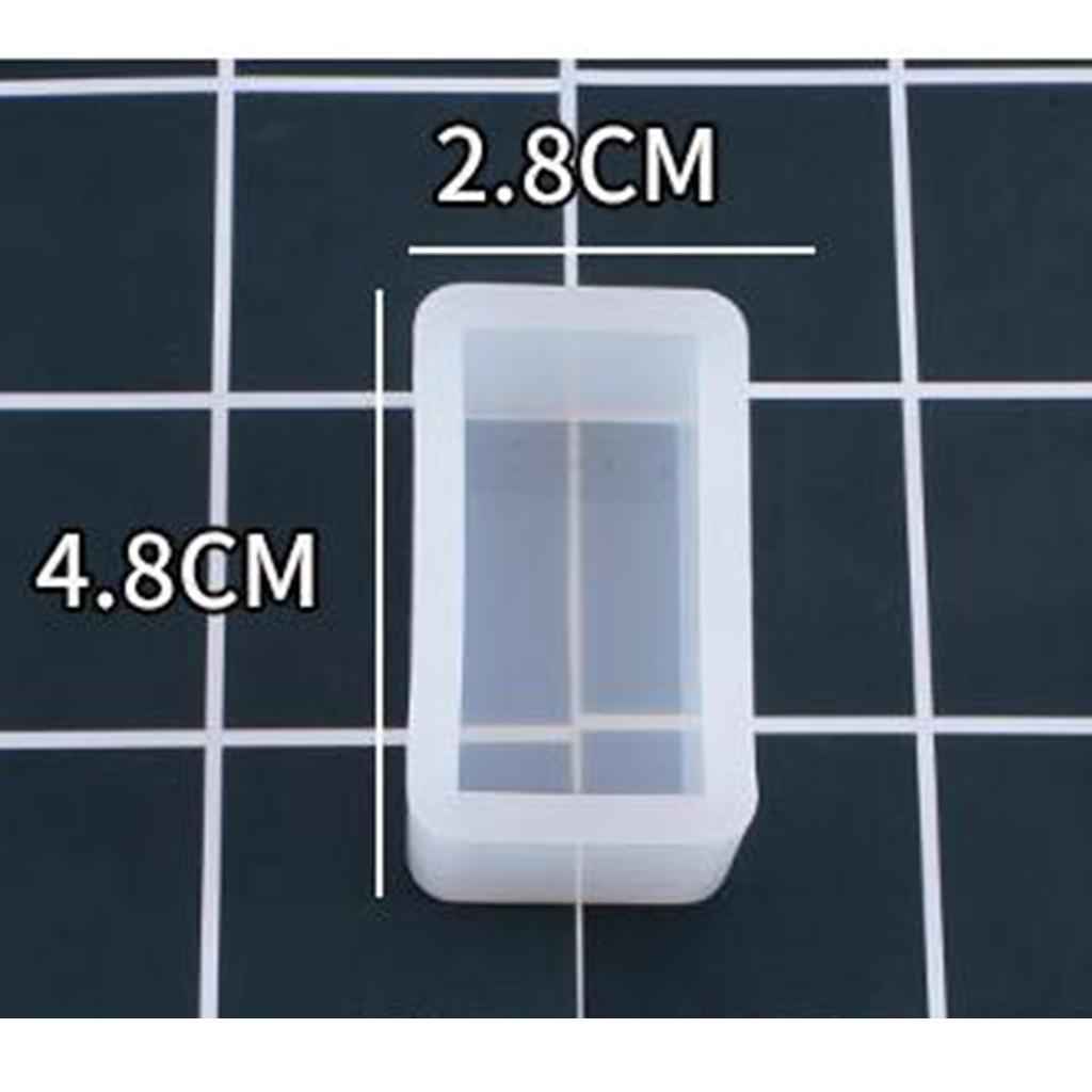 9Pieces DIY Resin Molds Jewelry Making Mould Tool Silicone Ornament Rectangle Mold for Polymer Clay, Crafting, Epoxy Resin, Dried Flower