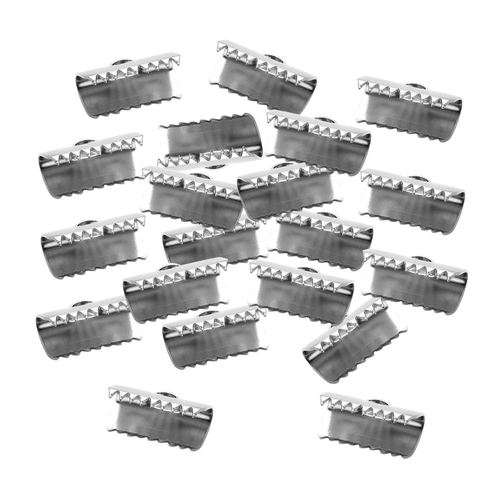 2x20 Piece Clasps Clamps Fasteners End for Jewelry Making 6mm