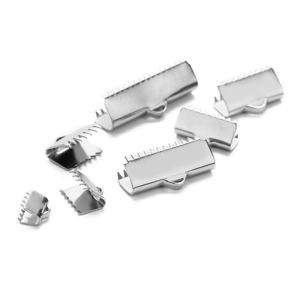 2x20 Piece Clasps Clamps Fasteners End for Jewelry Making 6mm