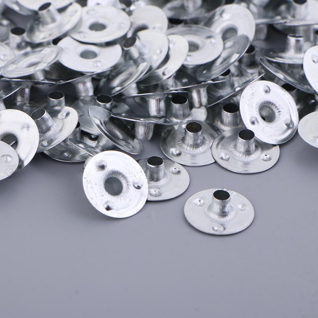 6x100 Pieces Metal Candle Wick Sustainers Tabs Base for Candle Making 12.5×2.5mm