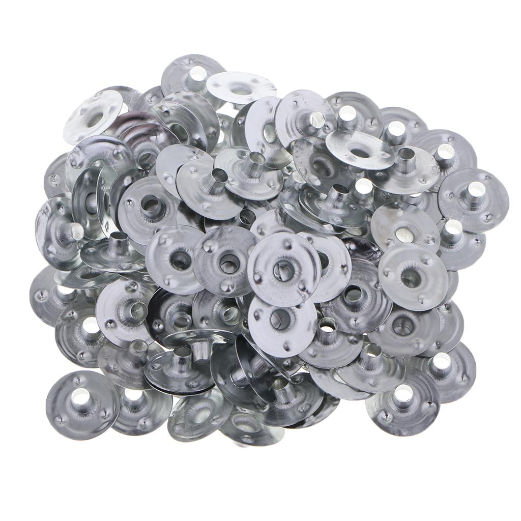 2x100 Pieces Metal Candle Wick Sustainers Tabs Base for Candle Making 12.5×2.5mm