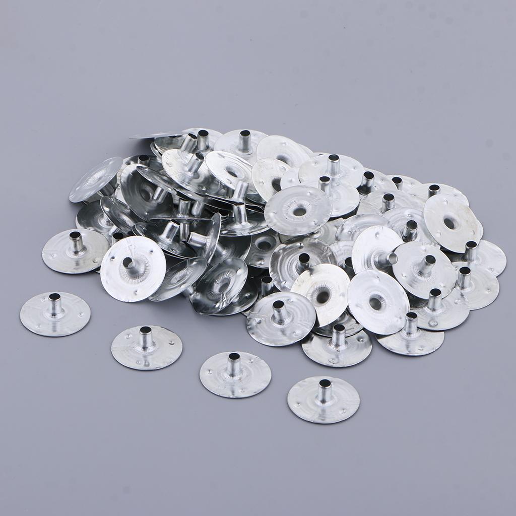 2x100 Pieces Metal Candle Wick Sustainers Tabs Base for Candle Making 20x3mm