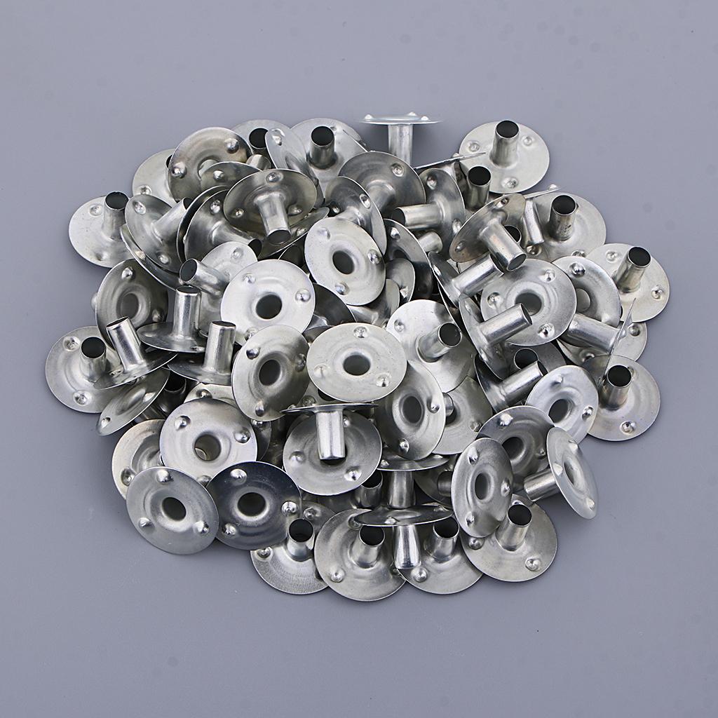 3x100 Pieces Metal Candle Wick Sustainers Tabs Base for Candle Making 20x5mm