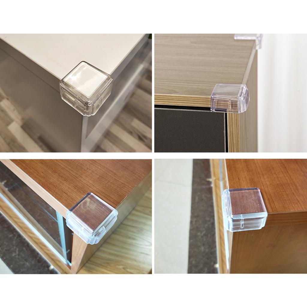 2x10Pack Furniture Corner Protector Baby Proofing Corner Guard Bumper Clear