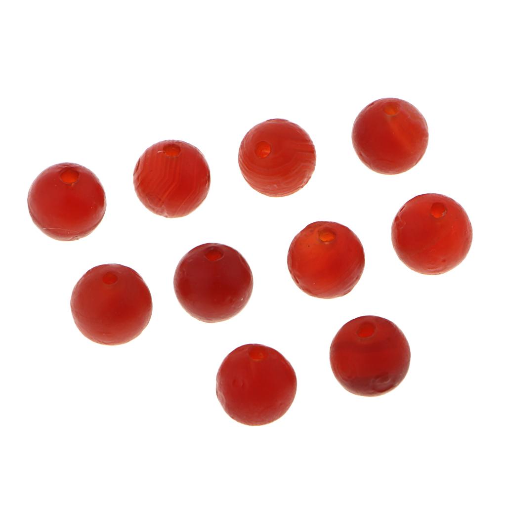 5xAgate Beads for Jewelry Making 8mm DIY Round Natural Gemstone Loose Beads
