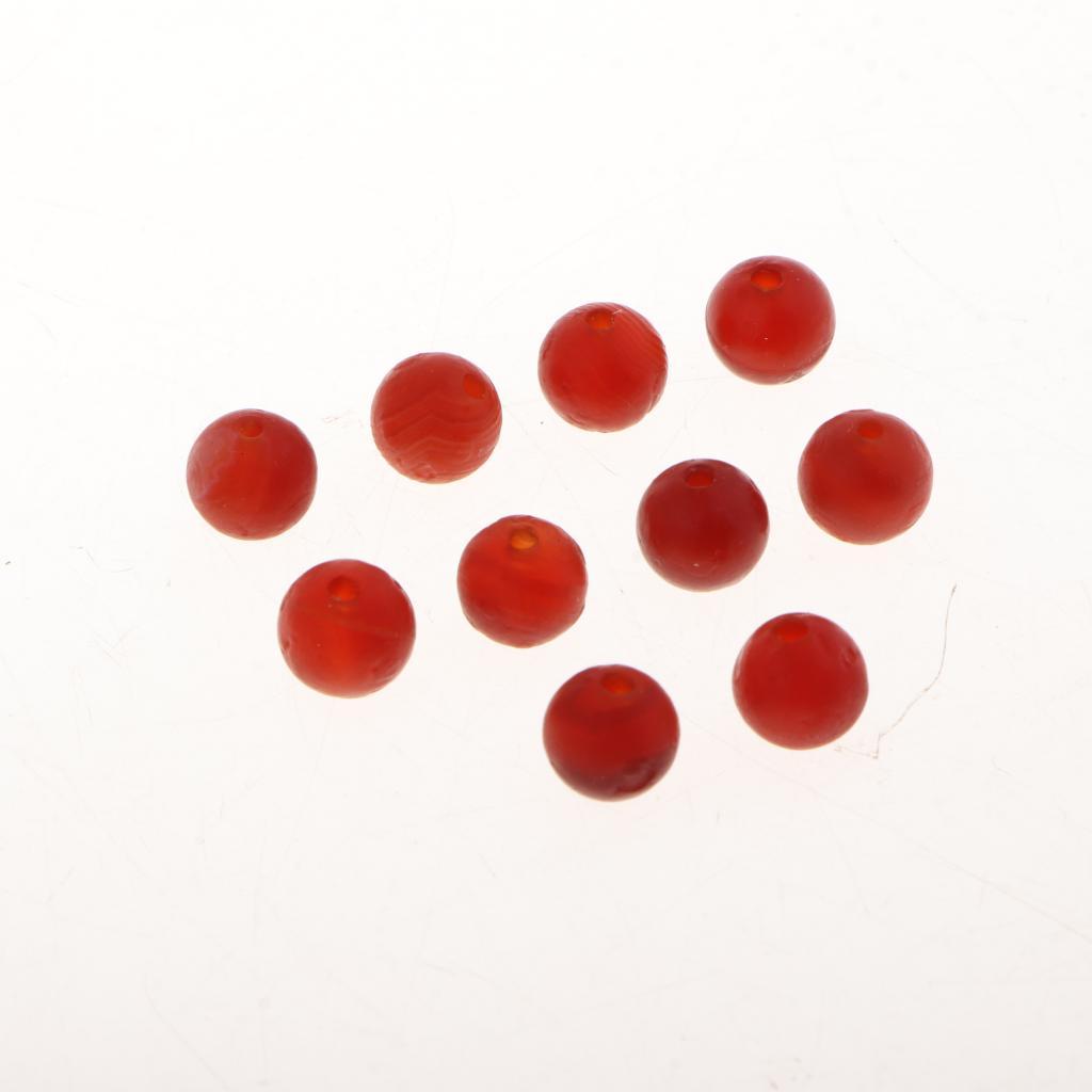3xAgate Beads for Jewelry Making 8mm DIY Round Natural Gemstone Loose Beads