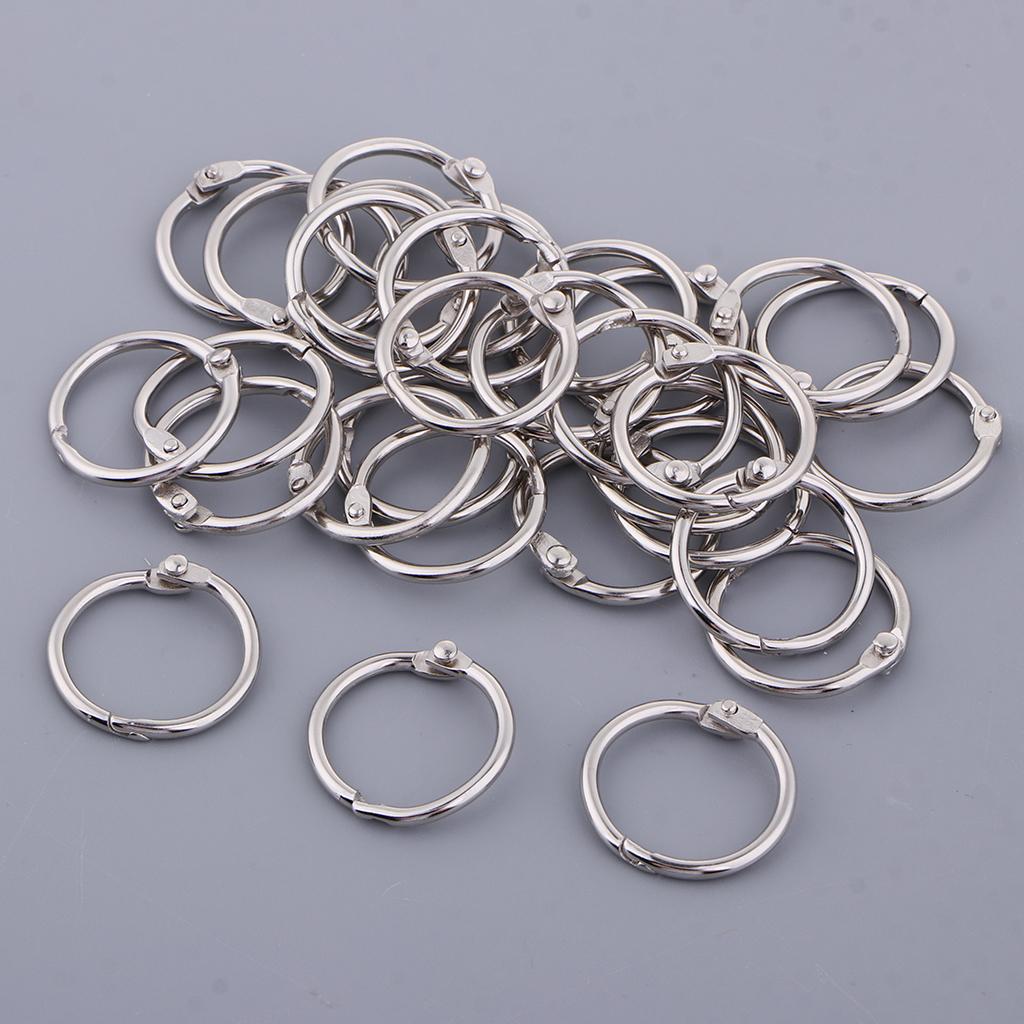 3x10/20/30 Sets Book Ring Small Loose Leaf Binder Rings Keychain Key Ring 20mm
