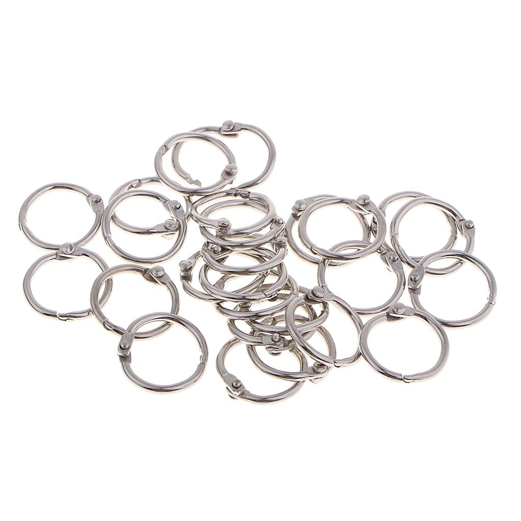 2x10/20/30 Sets Book Ring Small Loose Leaf Binder Rings Keychain Key Ring 14mm