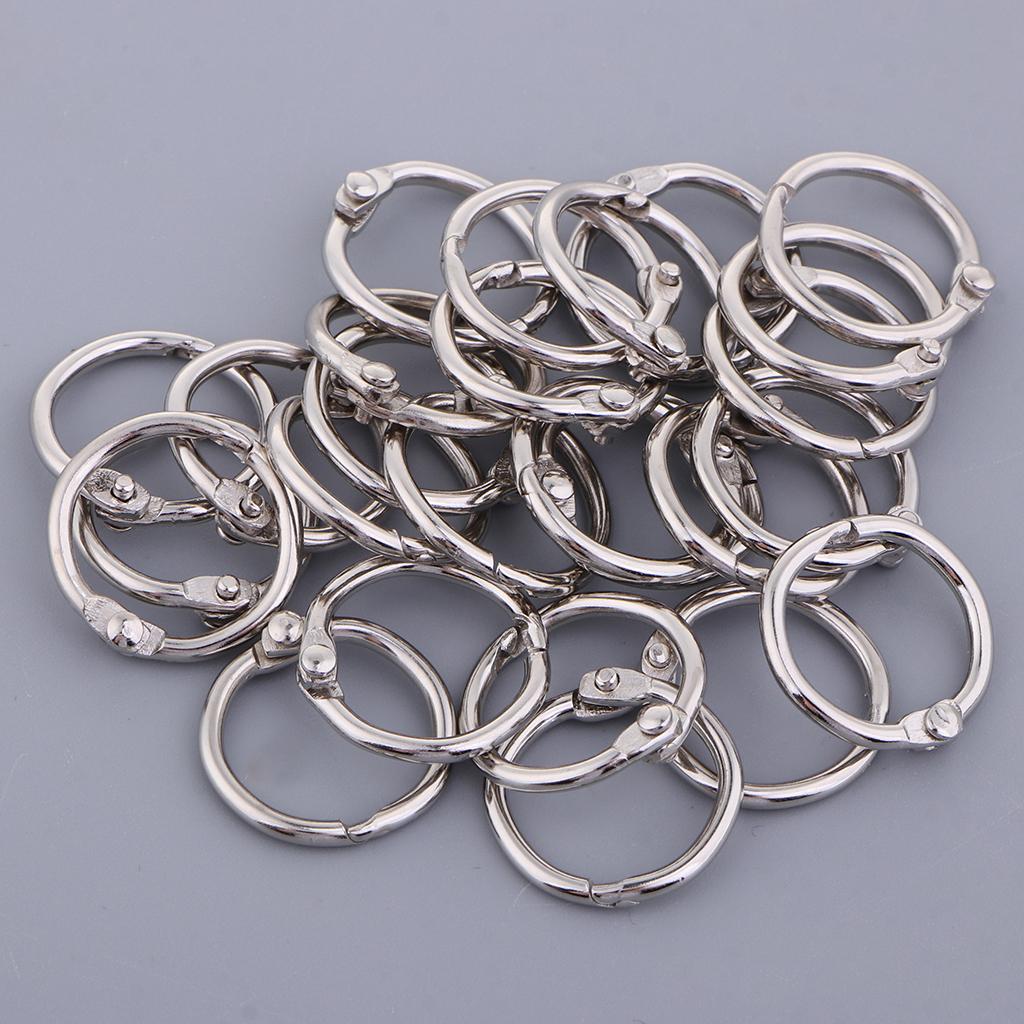 2x10/20/30 Sets Book Ring Small Loose Leaf Binder Rings Keychain Key Ring 14mm