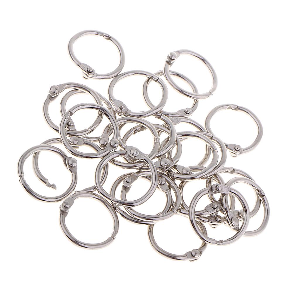 2x10/20/30 Sets Book Ring Small Loose Leaf Binder Rings Keychain Key Ring 14mm