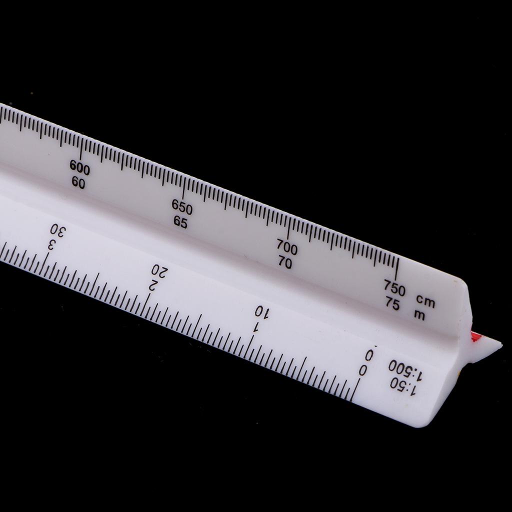 2x30cm/12 inch Plastic Engineer Triangular Scale Drafting Architectural Ruler