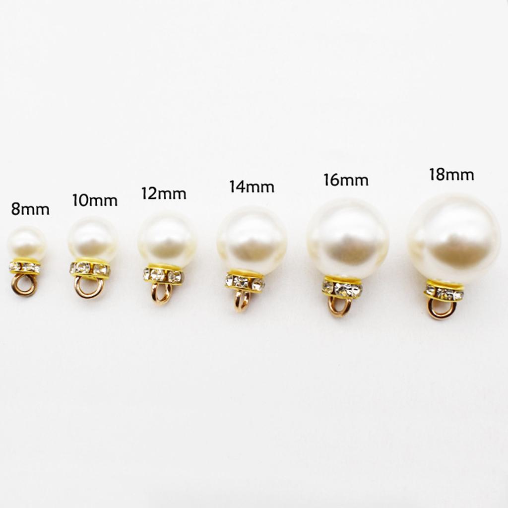 2x10 Piece Round ABS Imitation Pearl Charm Pendant for Jewelry DIY Making 8mm