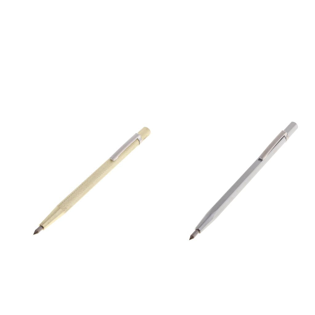 2x1Pcs Tungsten Carbide Tip Scriber Pen for Glass Ceramics Cutter Tool Golden