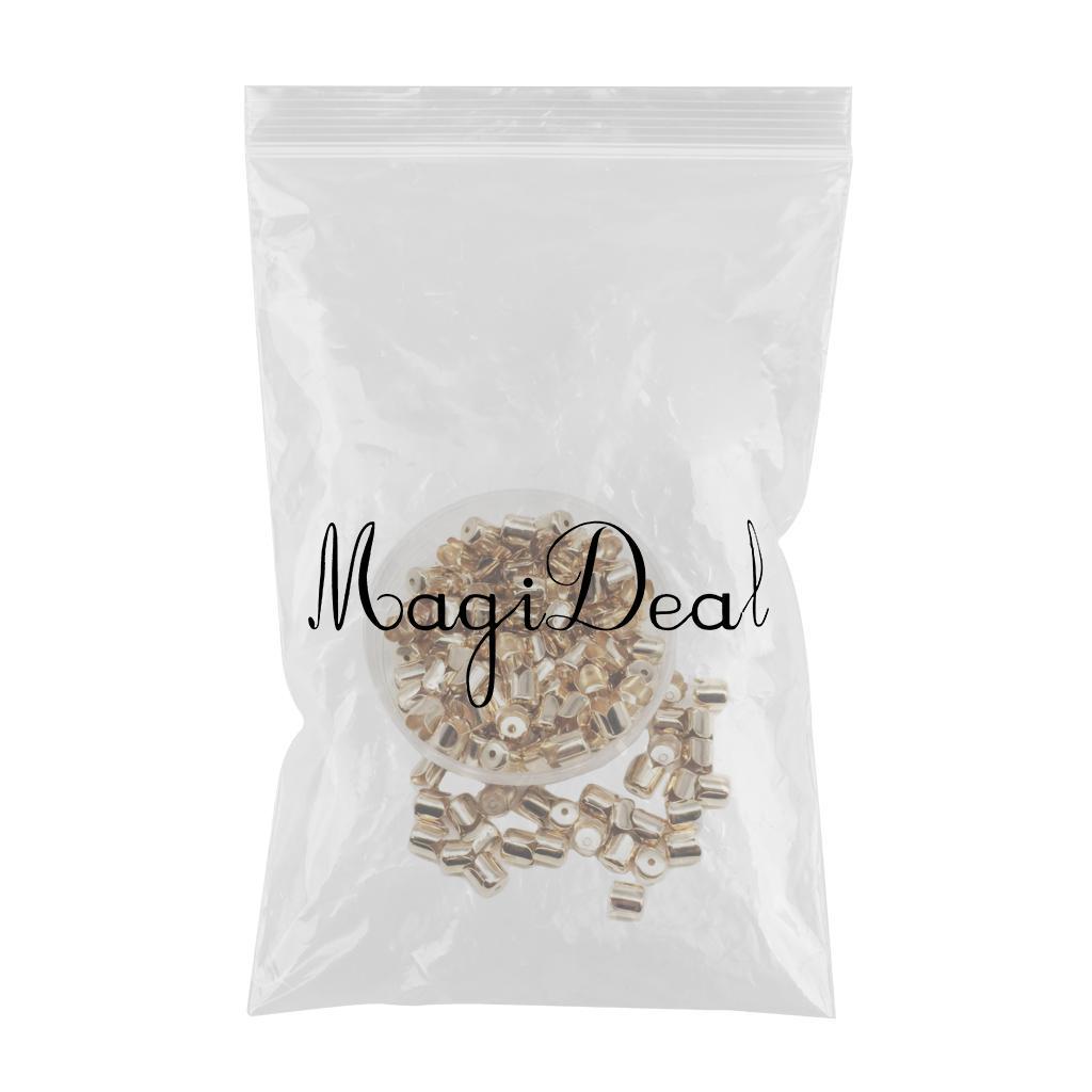 3x160 End Caps Jewelry Iron 10mm Cord End Cap Findings Golden
