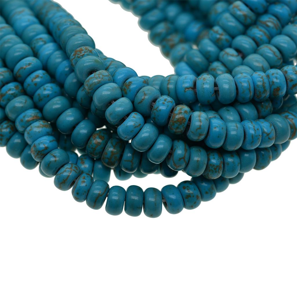3x1 Strand Turquoise Loose Spacer Beads for jewelry making  abacus beds 6x3mm