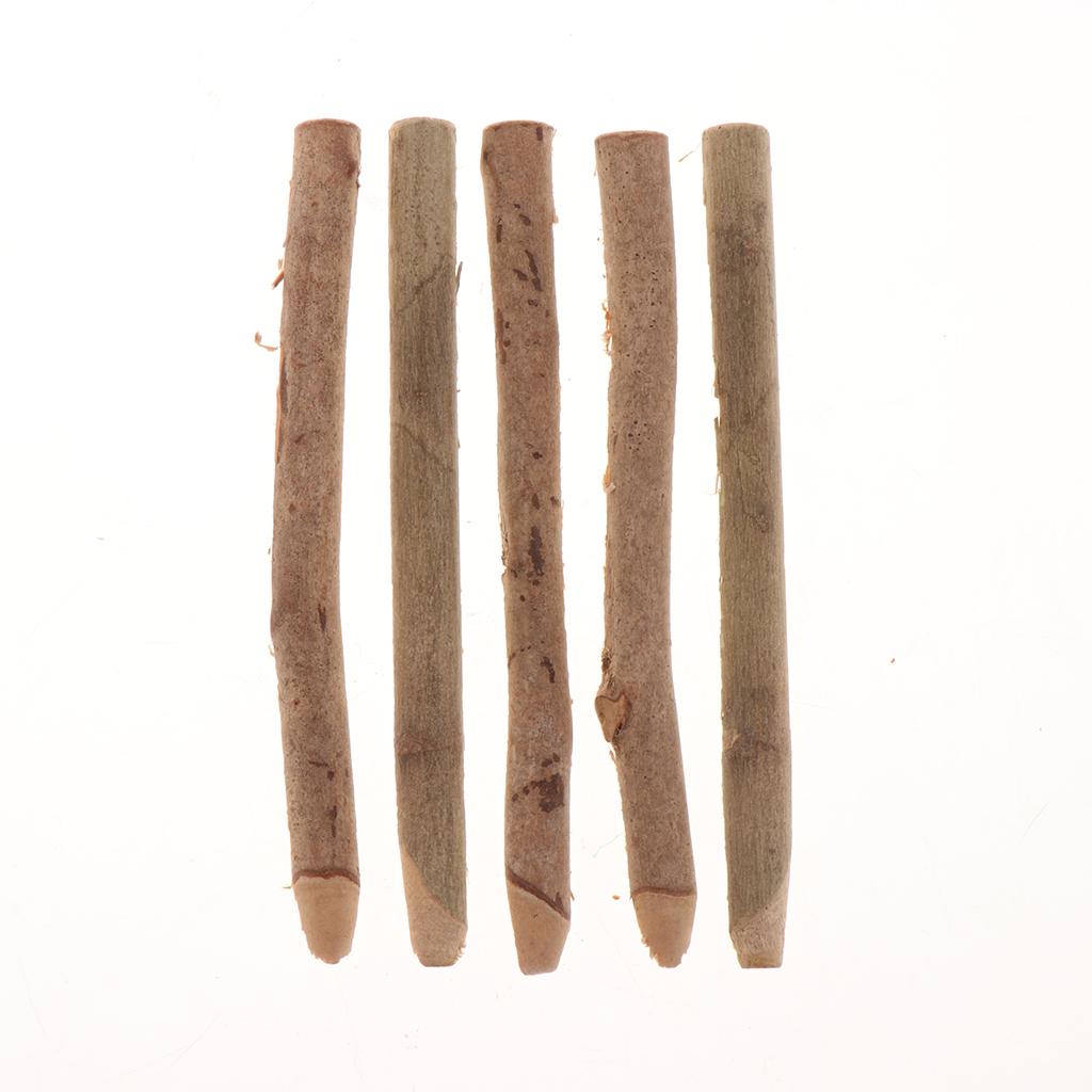 4x10 Pieces Natural Unfinished Wood Sticks Dowel Rods for Crafting DIY Hobbies