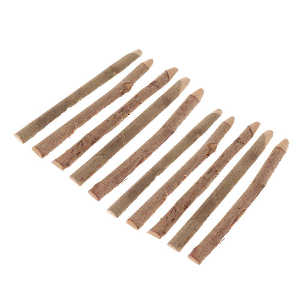 2x10 Pieces Natural Unfinished Wood Sticks Dowel Rods for Crafting DIY Hobbies
