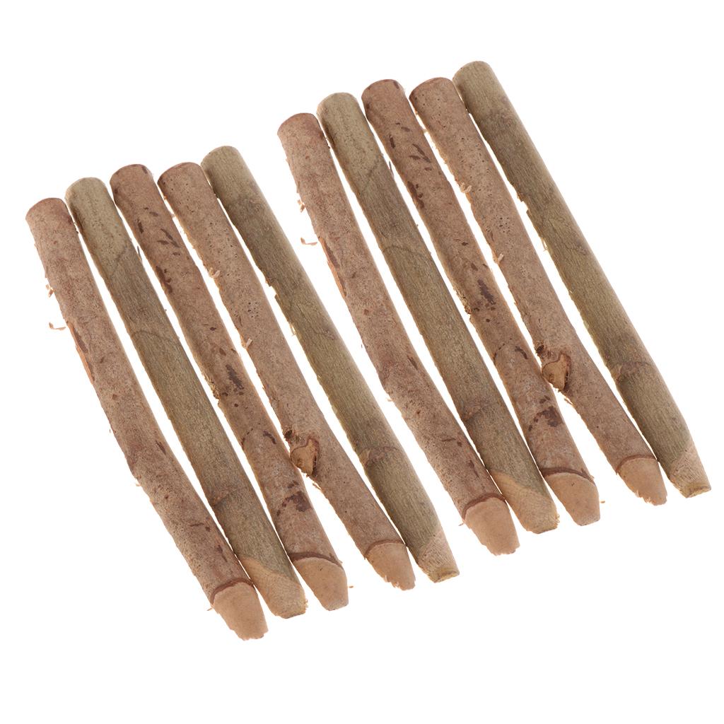 4x10 Pieces Natural Unfinished Wood Sticks Dowel Rods for Crafting DIY Hobbies